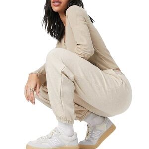 & Other Stories Relaxed Drawstring Sweatpants in Oatmeal S